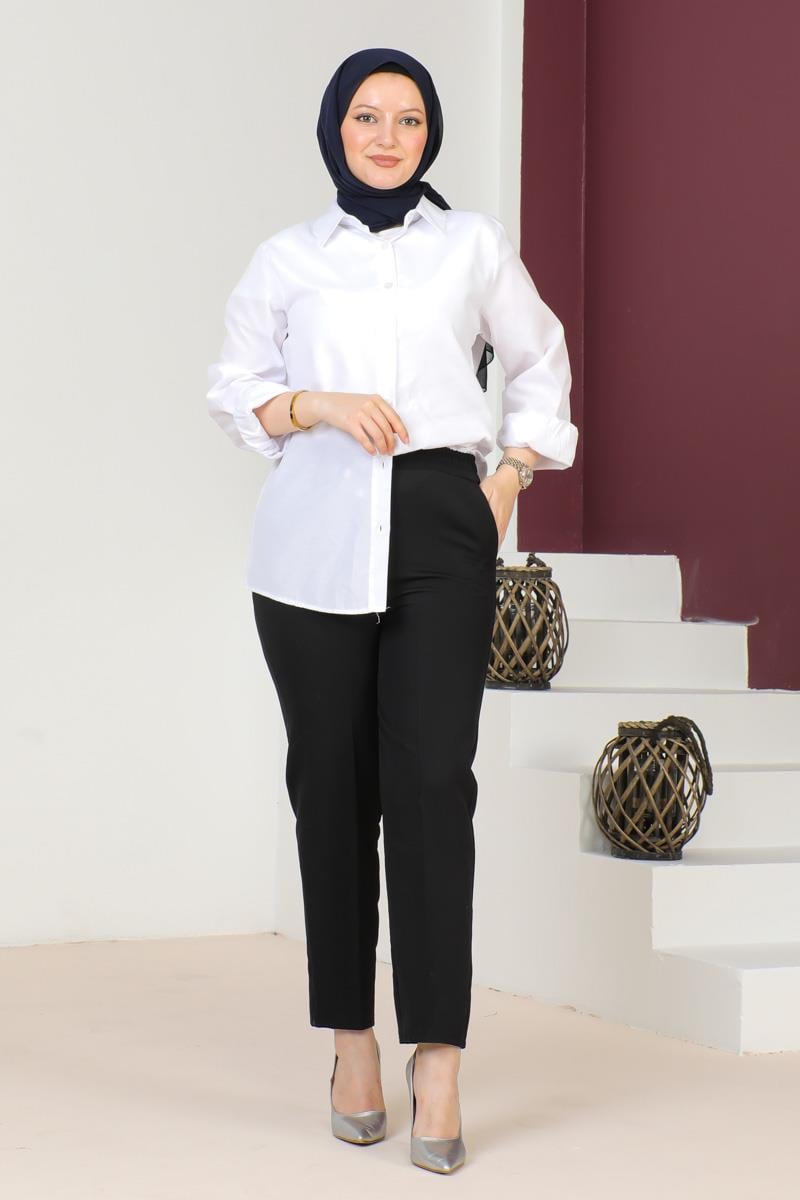 Havuç Model Tesettür Pantolon Siyah
