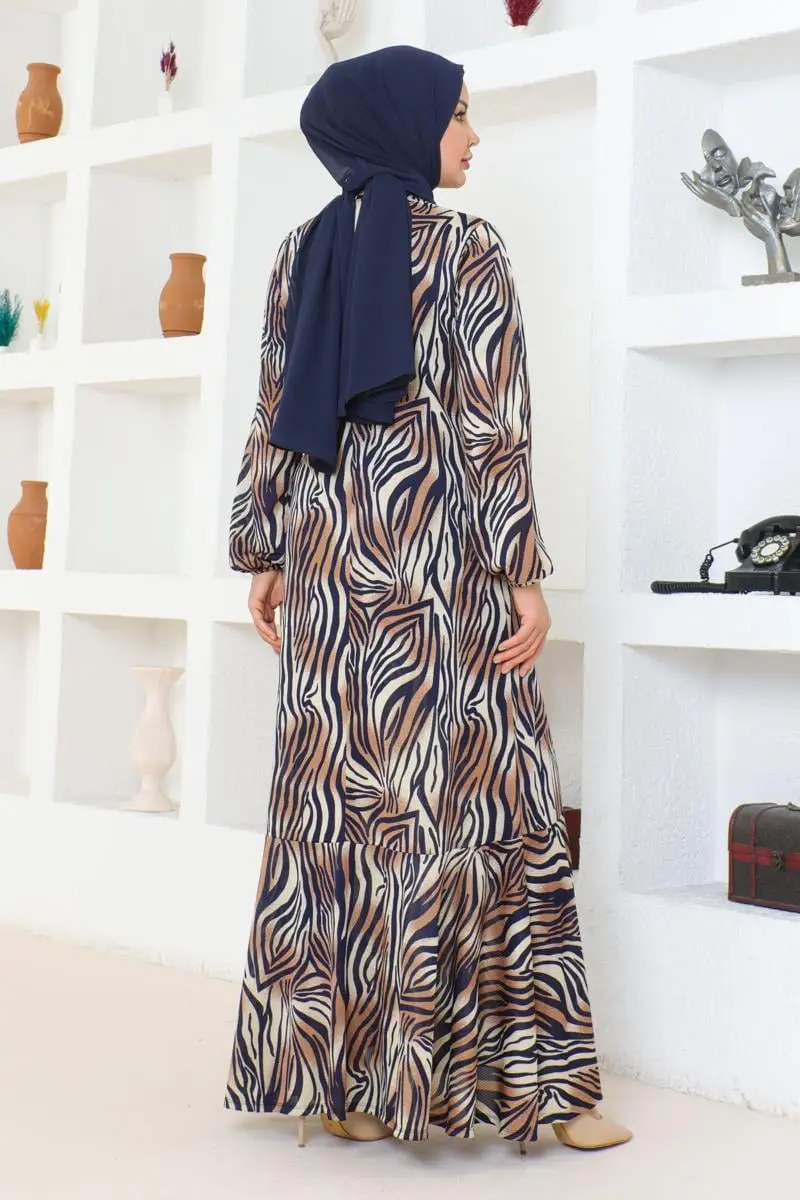 Helen Tesettür Elbise-detail