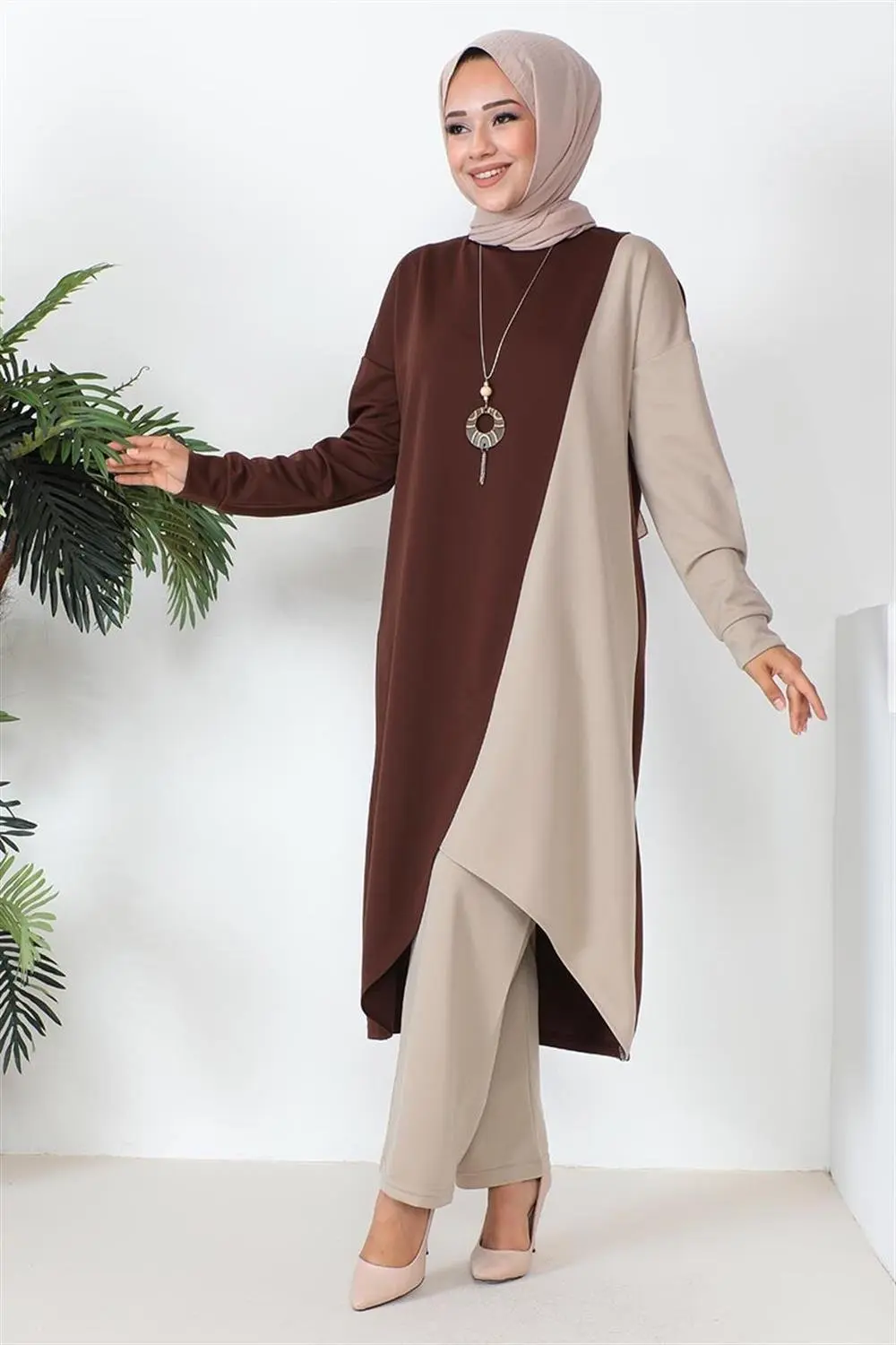 Iki Renkli Uzun Ikili Takım-detail