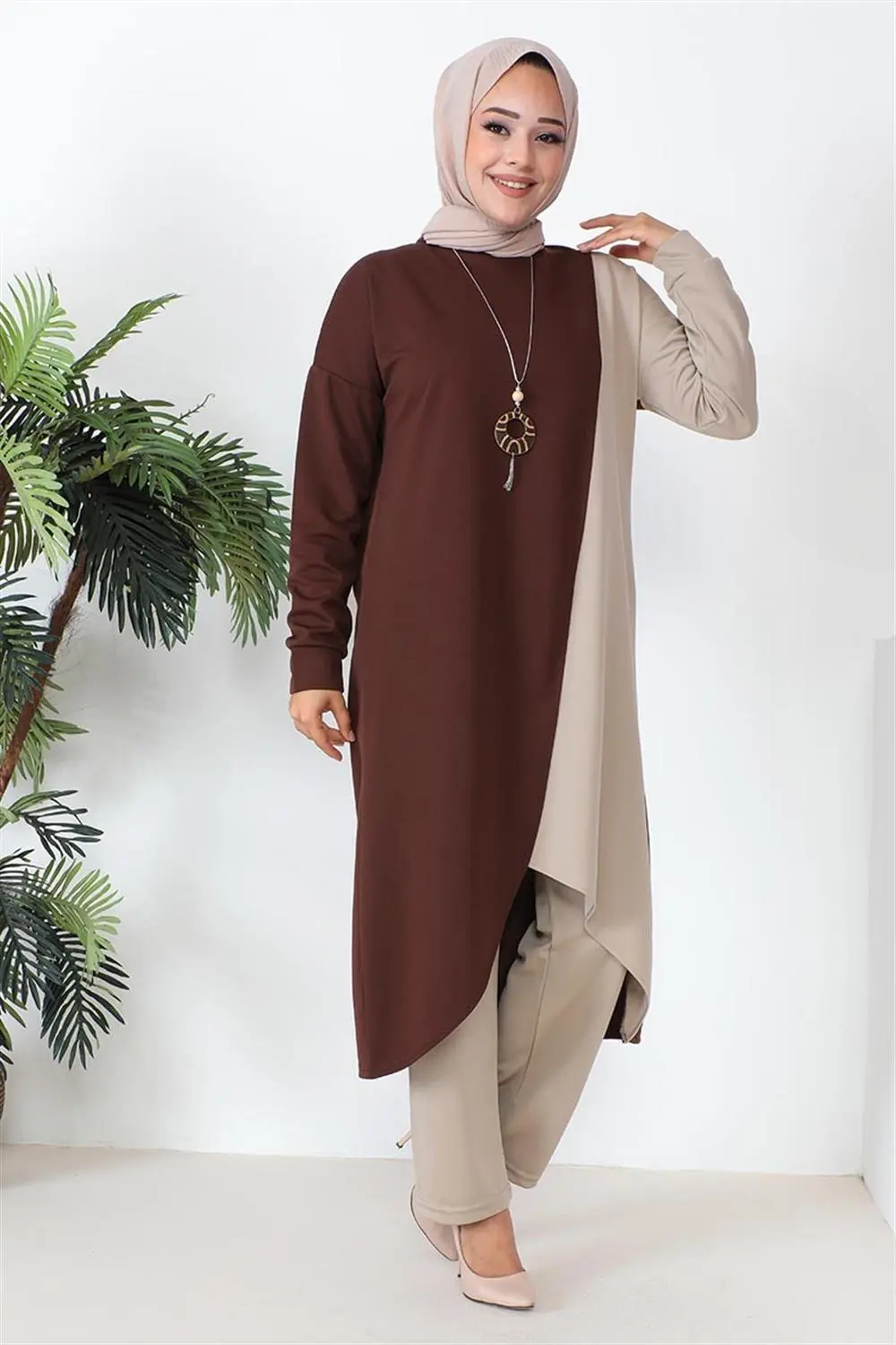 Iki Renkli Uzun Ikili Takım-detail