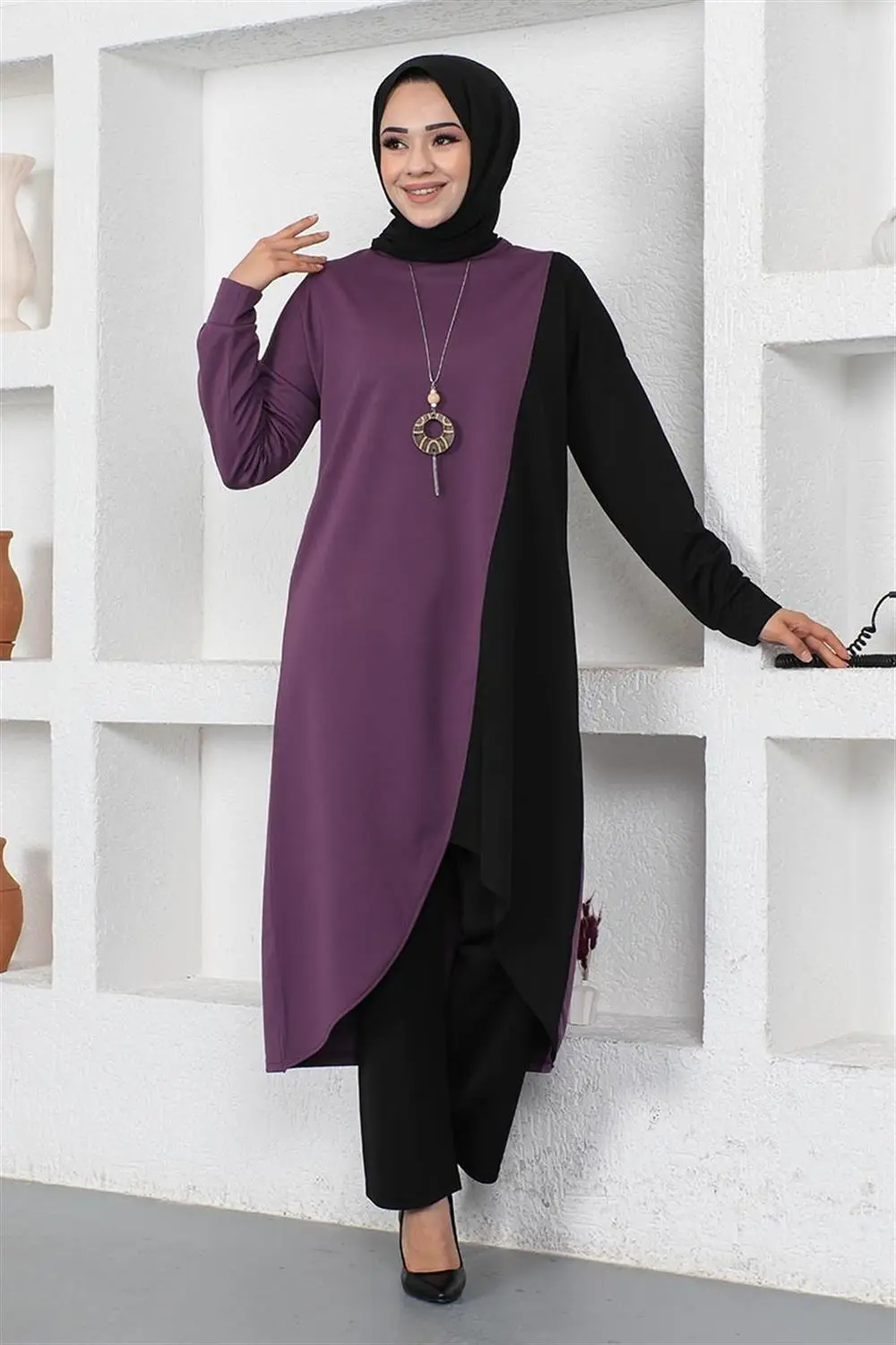 Iki Renkli Uzun Ikili Takım-detail