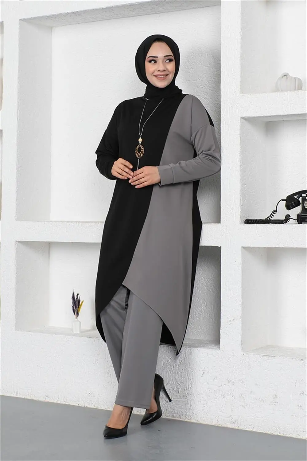 Iki Renkli Uzun Ikili Takım-detail