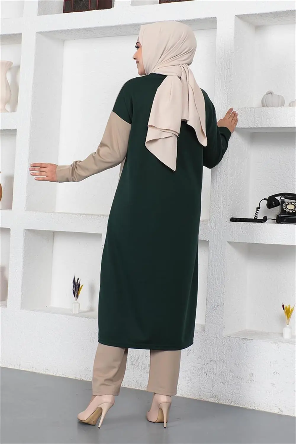 Iki Renkli Uzun Ikili Takım-detail