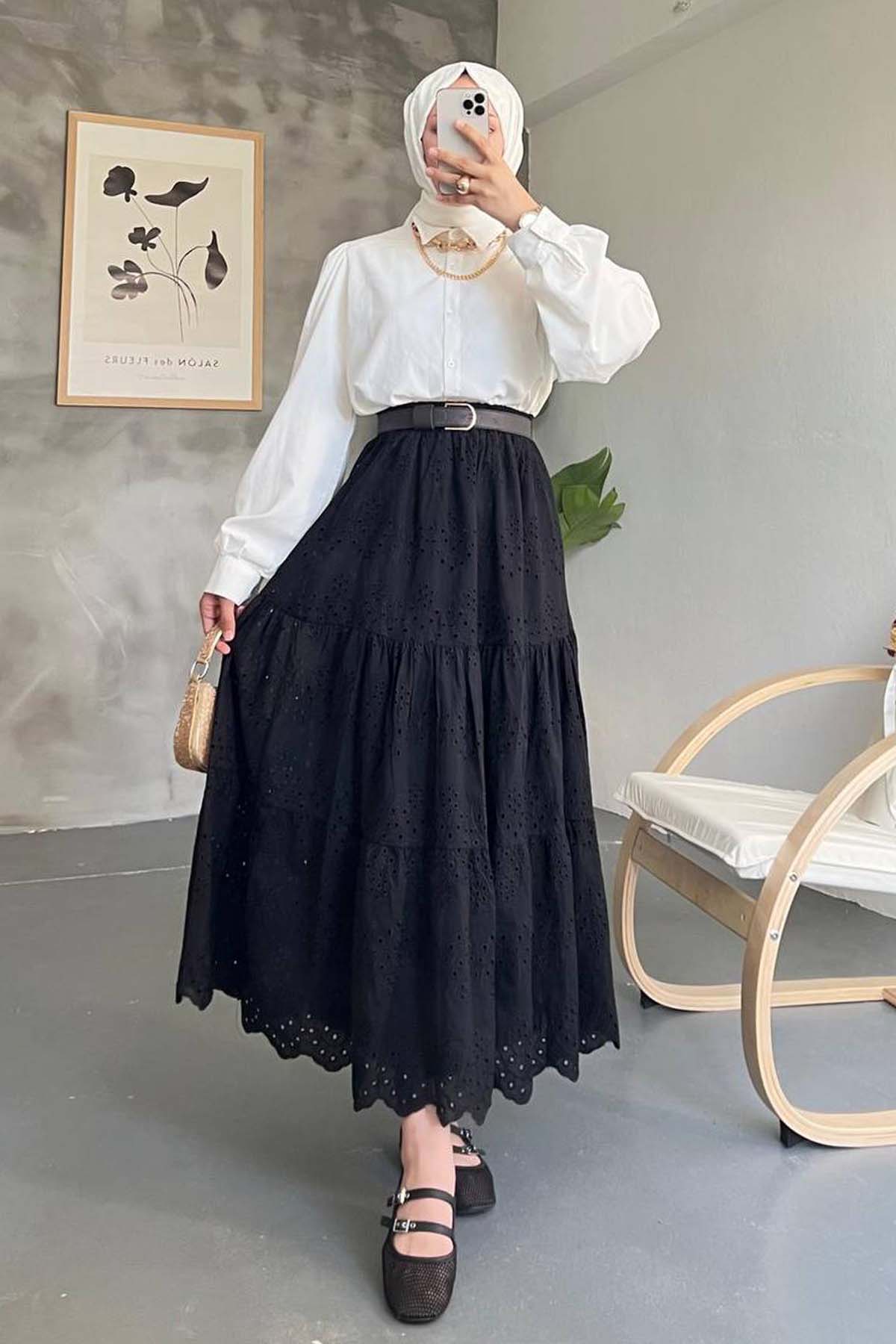 Pearl Embroidered Skirt