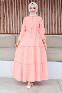 Embroidered Detailed Hijab Dress