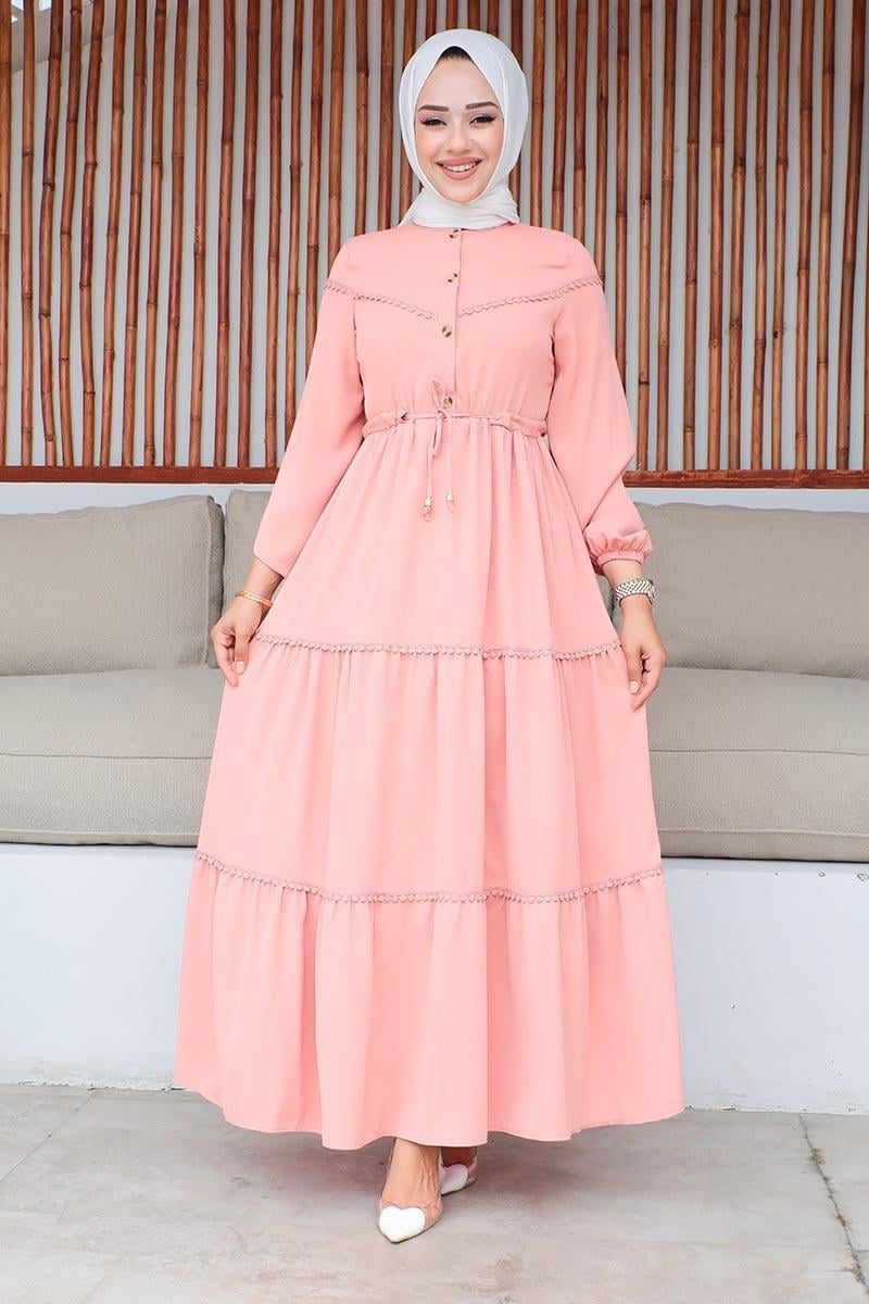 Embroidered Detailed Hijab Dress