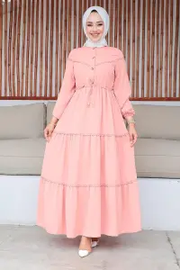 Embroidered Detailed Hijab Dress