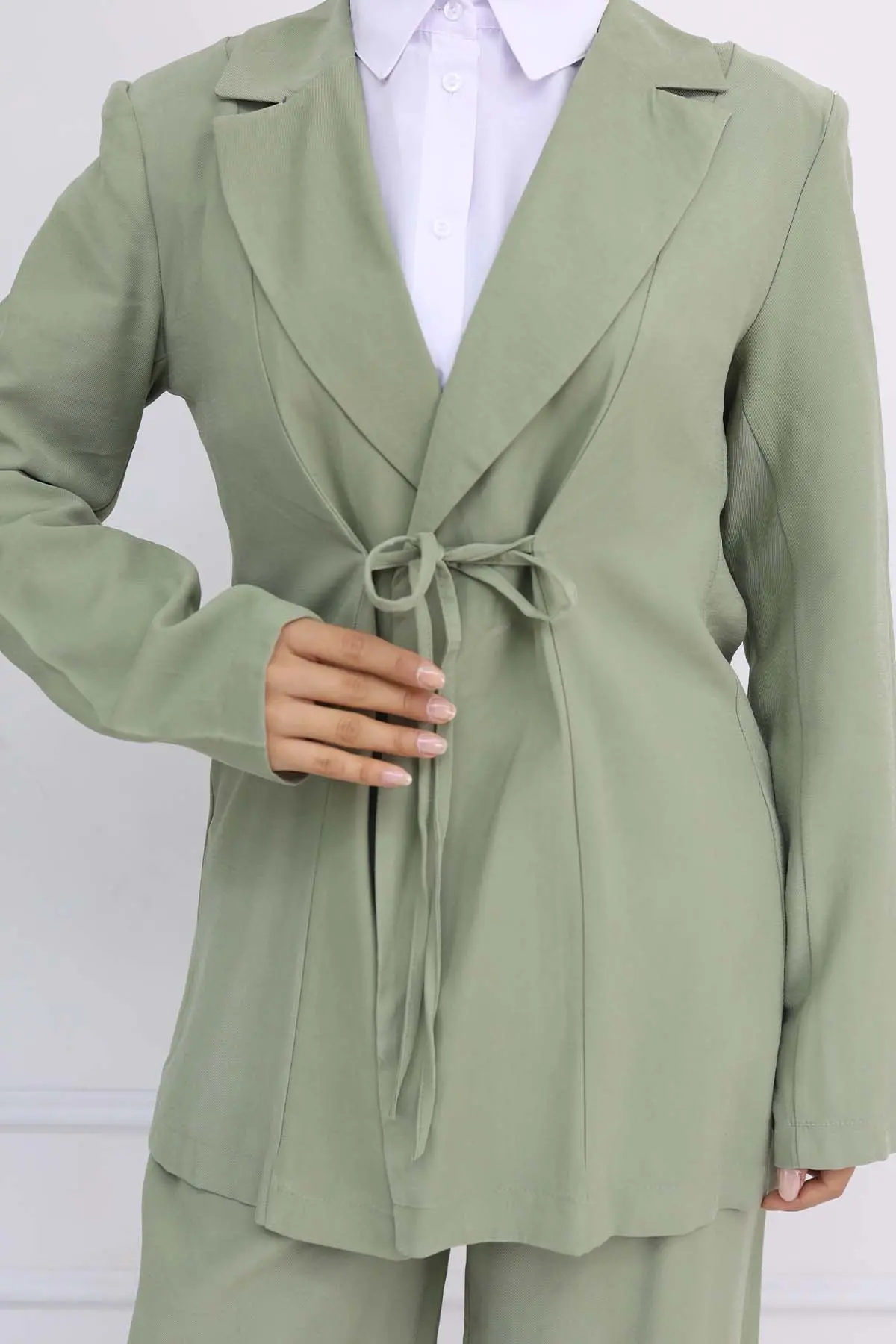 İp Bağcıklı Ceket Takım Çağla 2265-detail