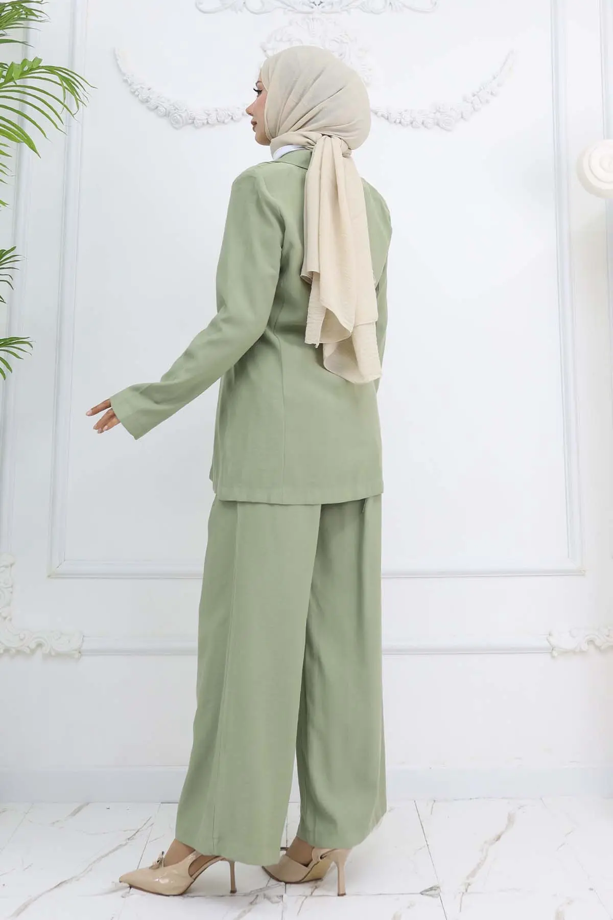 İp Bağcıklı Ceket Takım Çağla 2265-detail