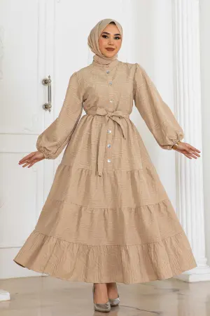 Embossed Patterned Dress