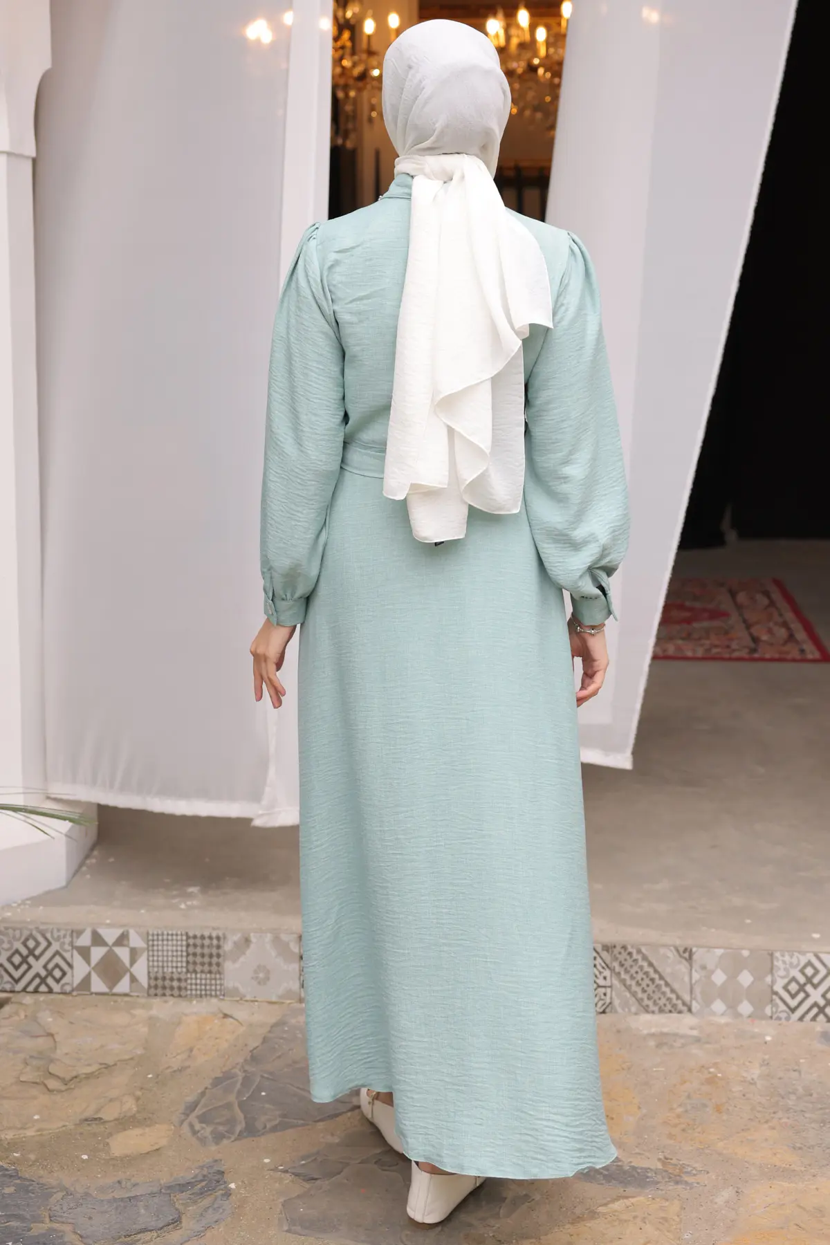 Women's Beaded Detailed Dress-detail