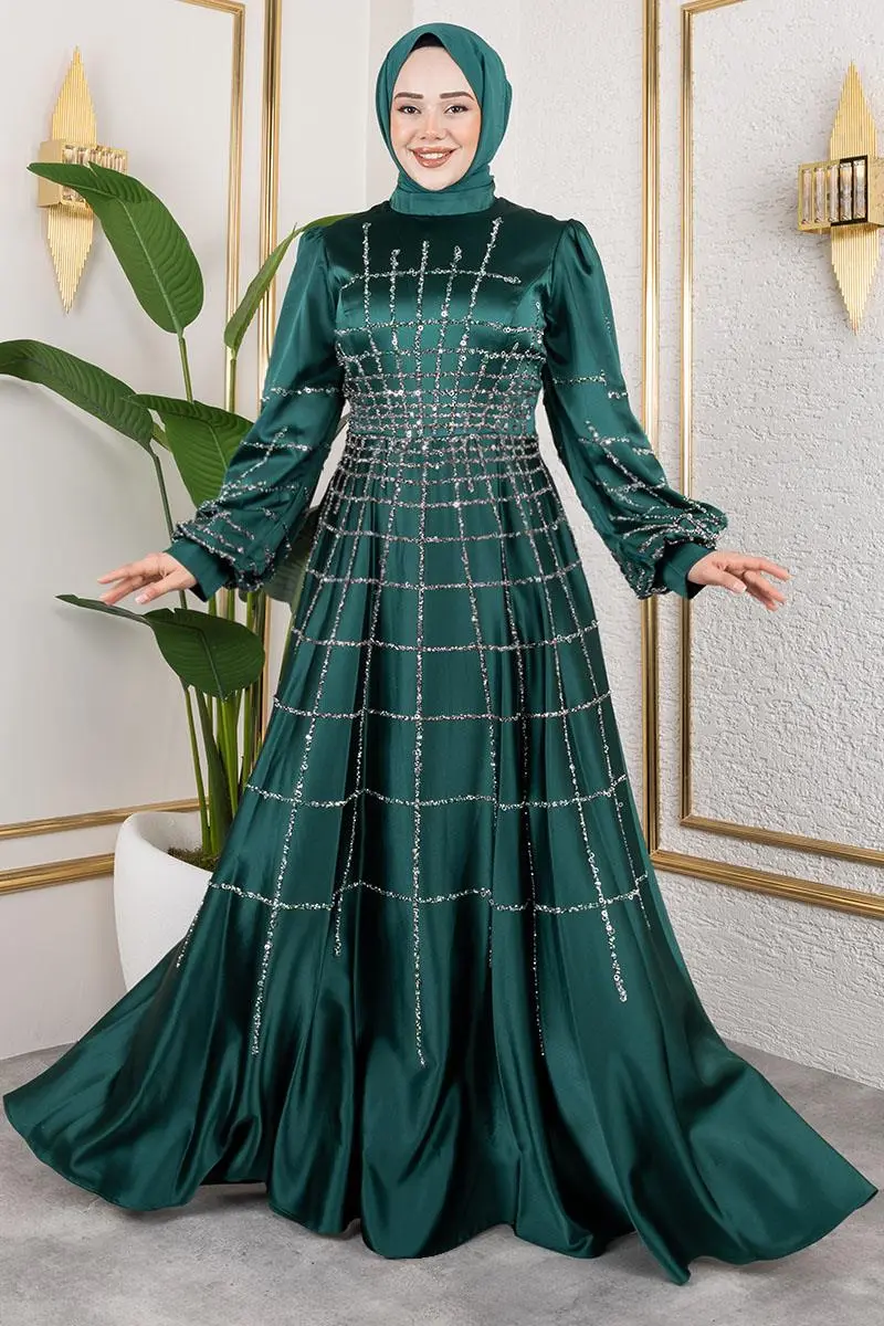 Kafes Model Saten Abiye-detail