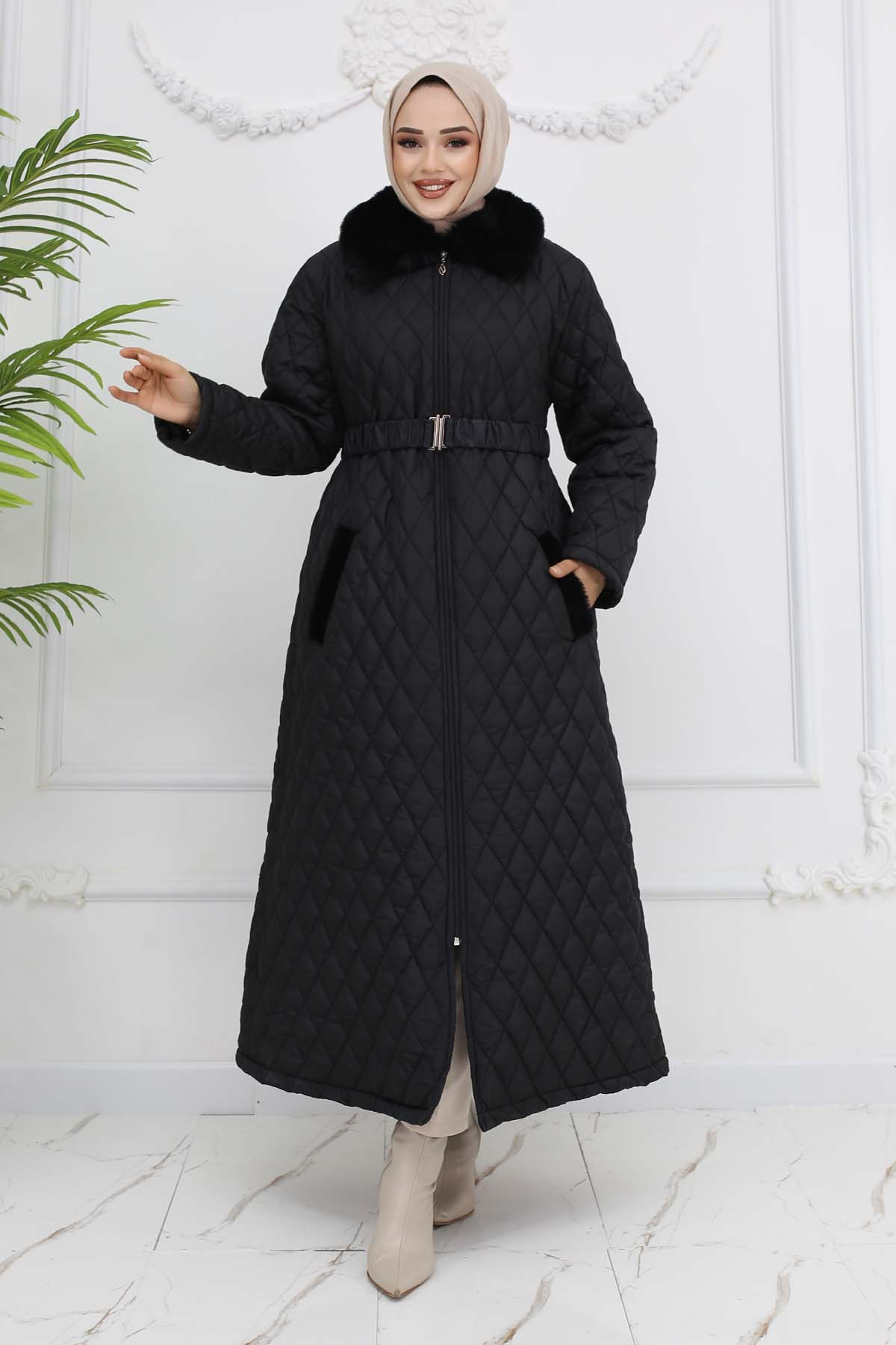 Quilted Puffer Jacket Black