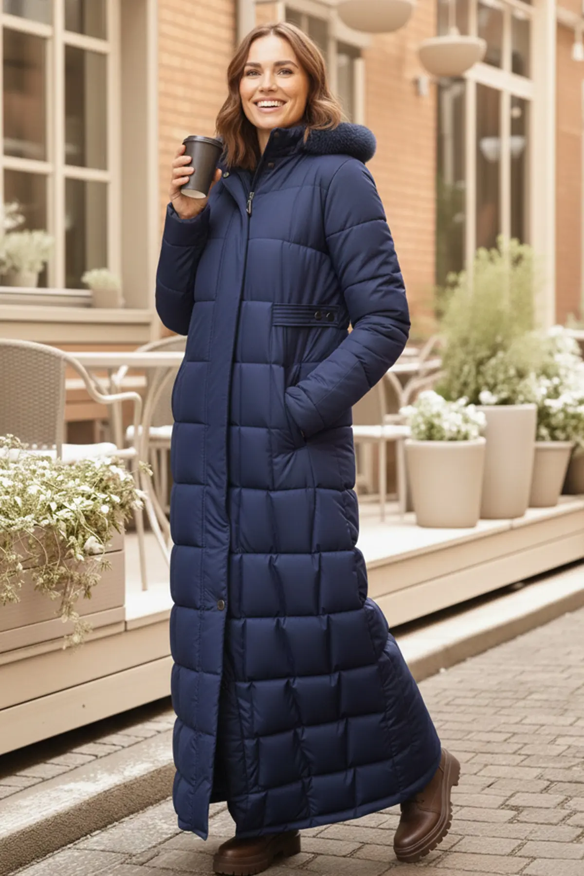Hooded Quilted Coat-detail