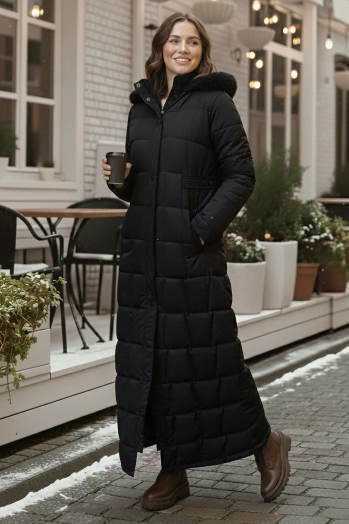 Hooded Quilted Coat-detail