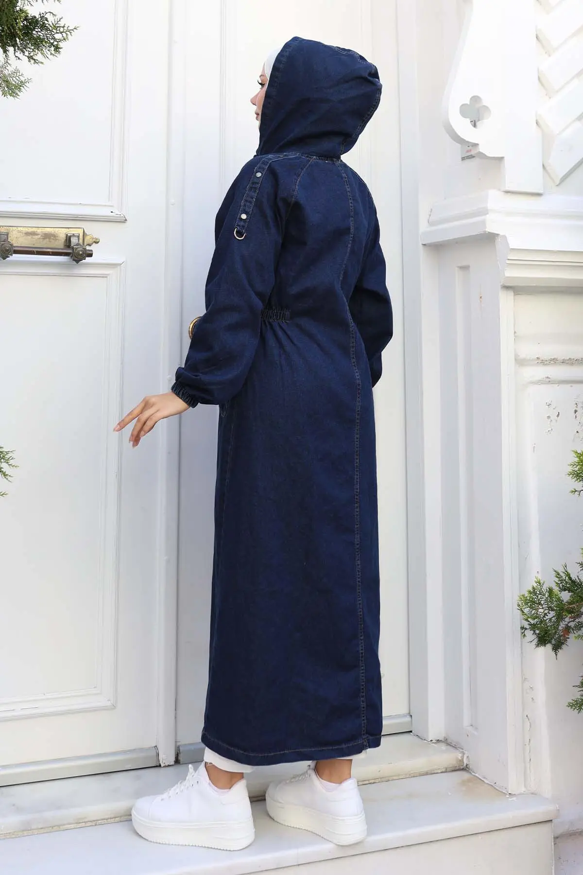 Kapüşonlu Kot Kap-detail