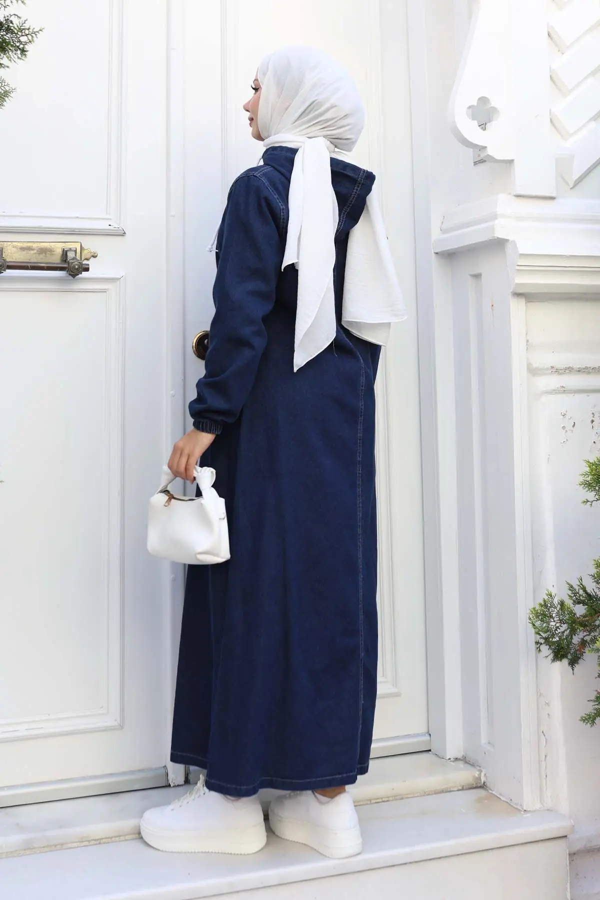 Kapüşonlu Kot Kap-detail