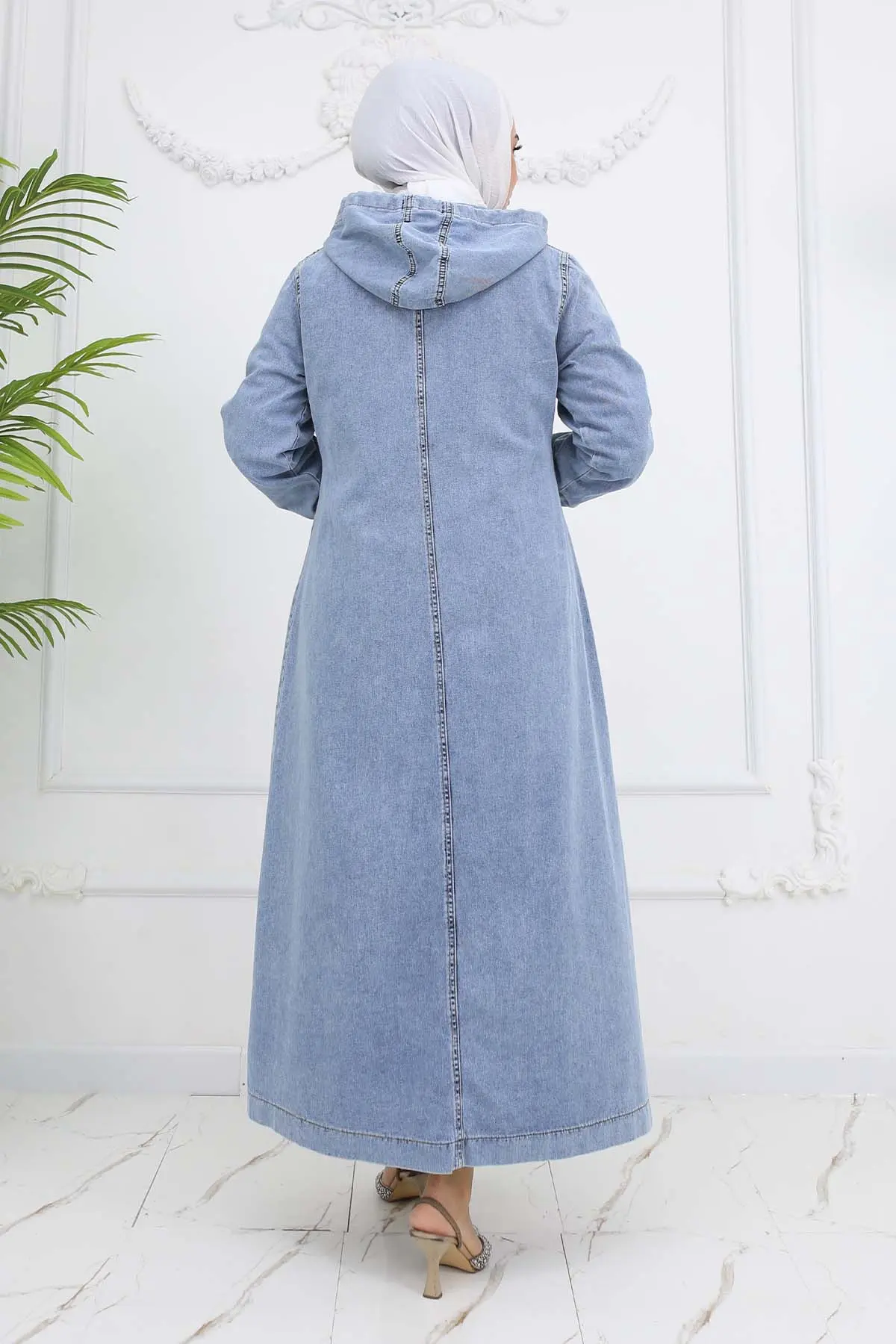 Kapüşonlu Kot Kap-detail