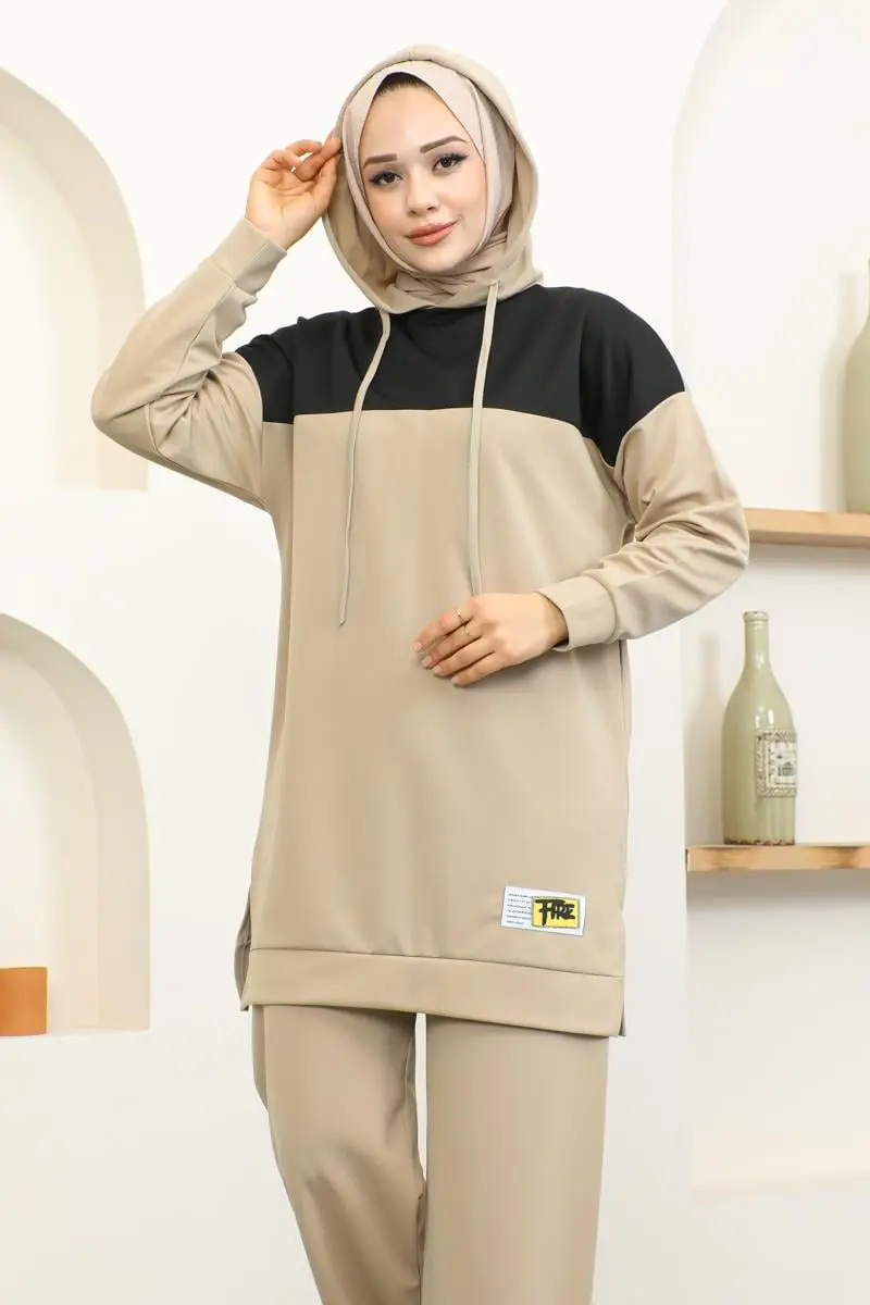 Kapüşonlu Spor Takım Vizon-detail