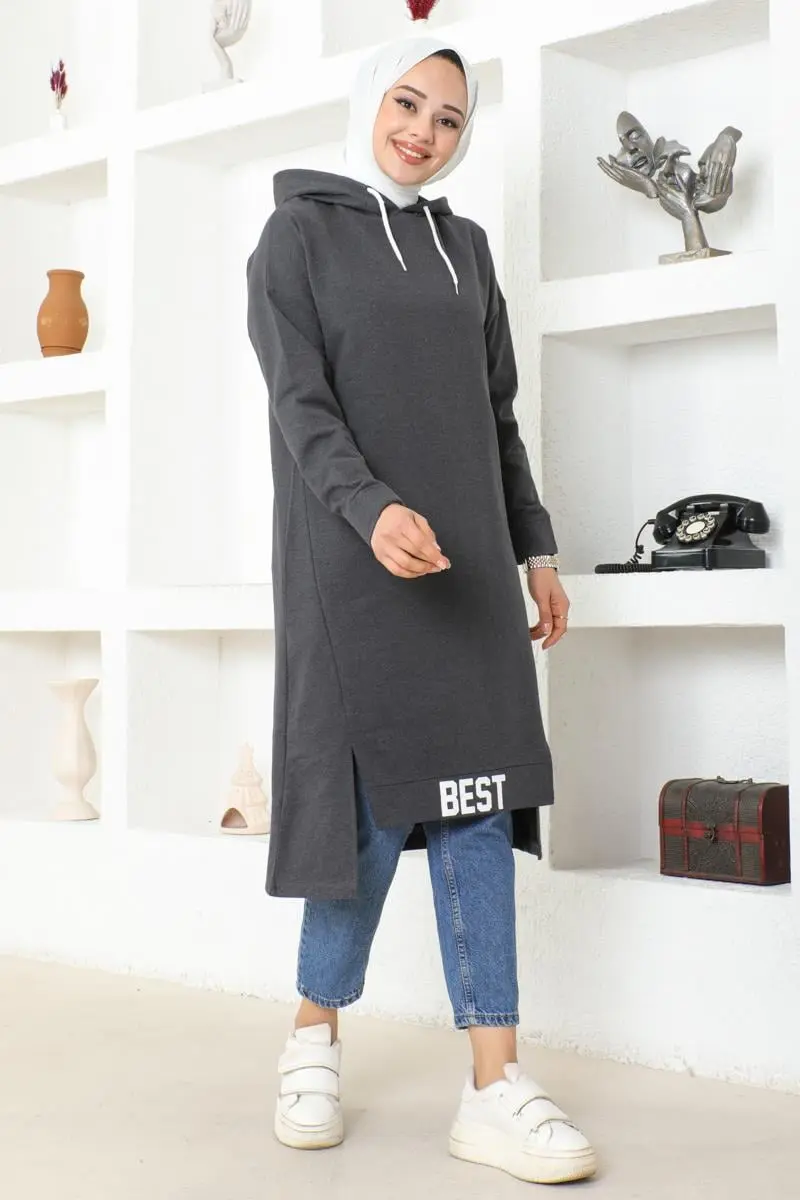 Kapüşonlu Spor Tunik-detail