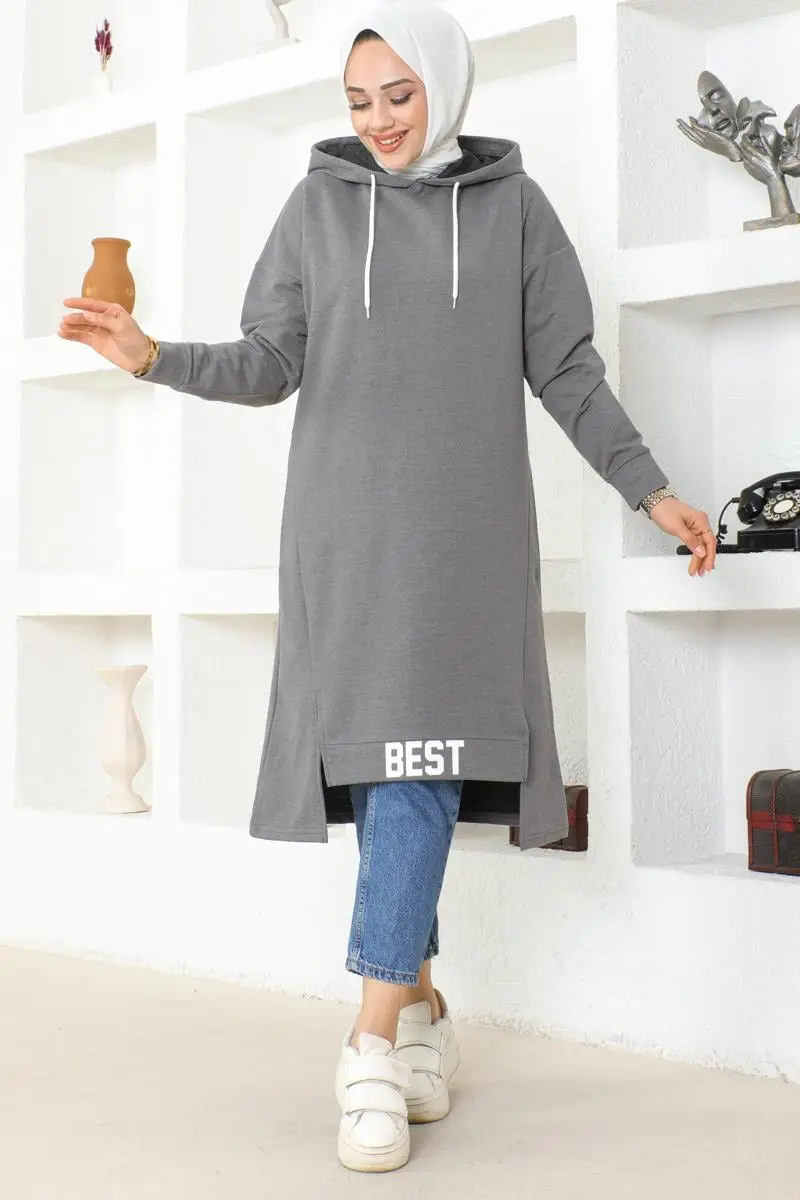 Kapüşonlu Spor Tunik-detail