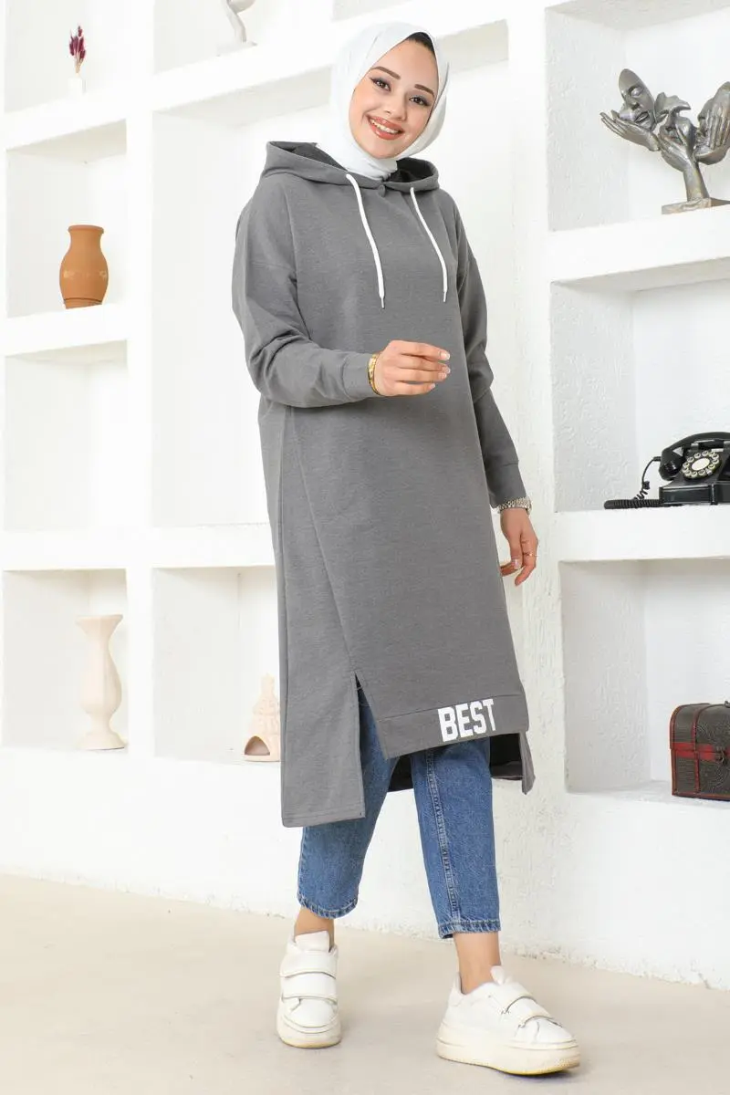 Kapüşonlu Spor Tunik-detail