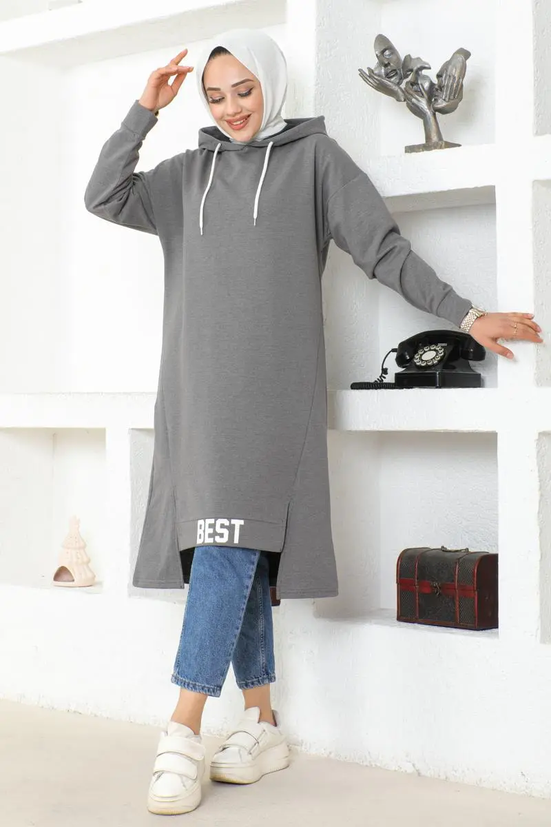 Kapüşonlu Spor Tunik-detail