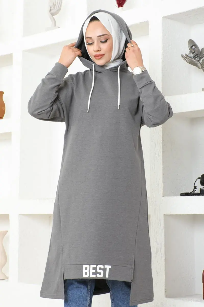 Kapüşonlu Spor Tunik-detail