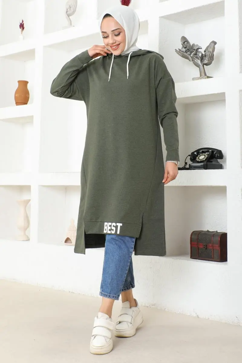 Kapüşonlu Spor Tunik-detail