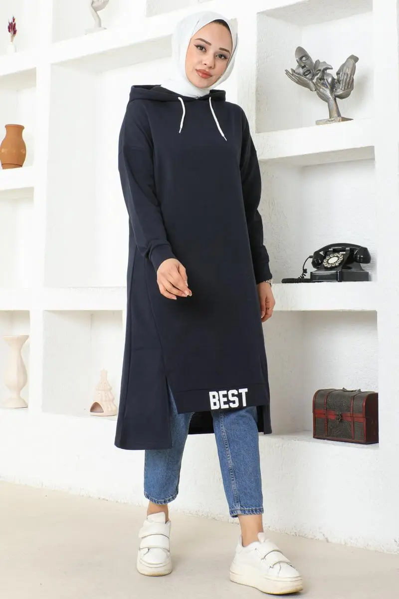 Kapüşonlu Spor Tunik-detail