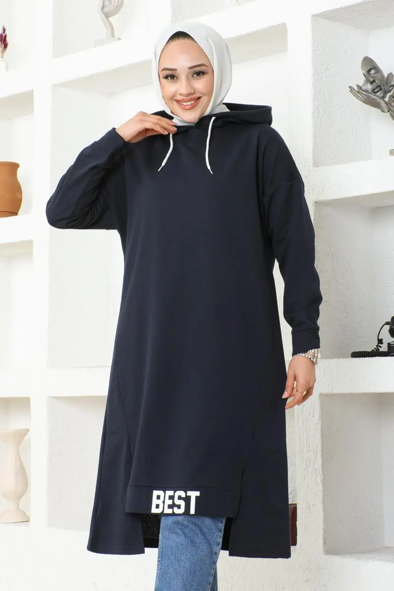 Kapüşonlu Spor Tunik-detail