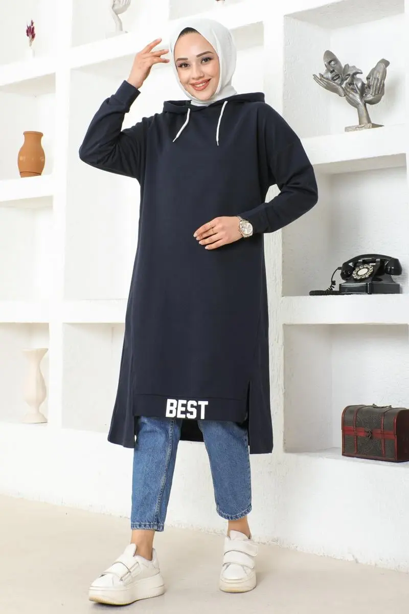 Kapüşonlu Spor Tunik-detail