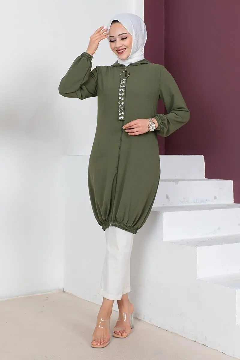Kapüşonlu Tesettür Tunik-detail