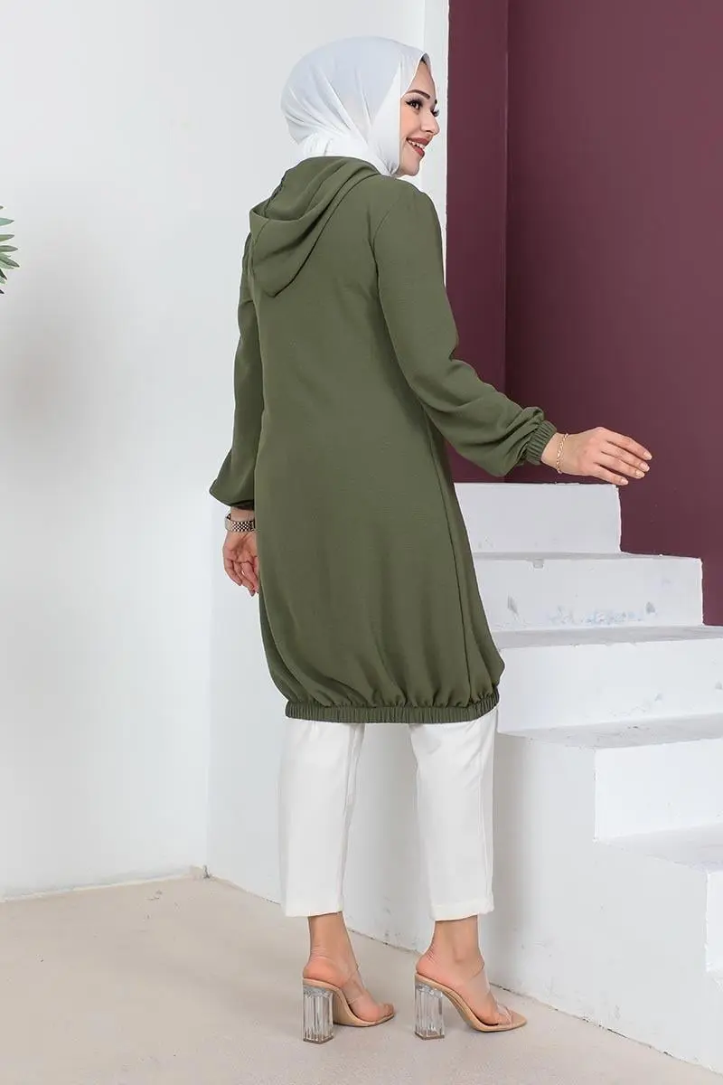 Kapüşonlu Tesettür Tunik-detail