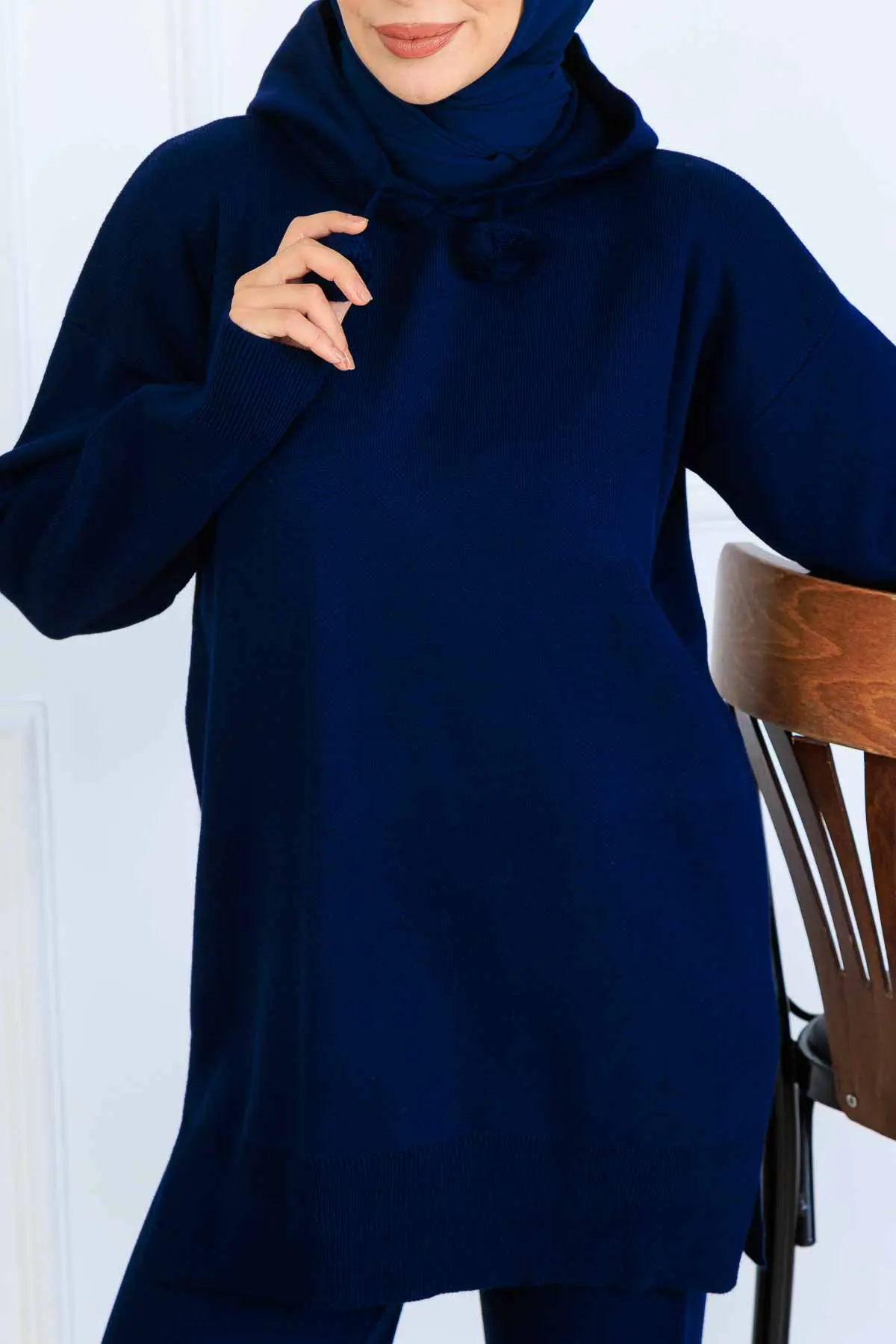 Kapüşonlu Triko Takım-detail