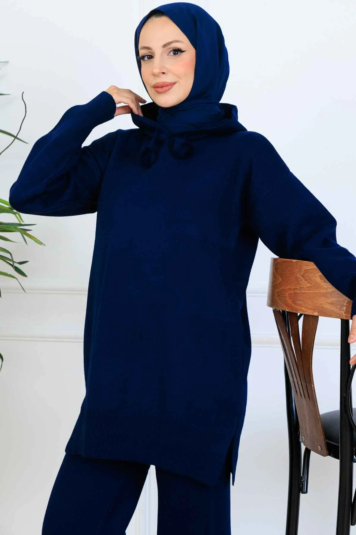 Kapüşonlu Triko Takım-detail