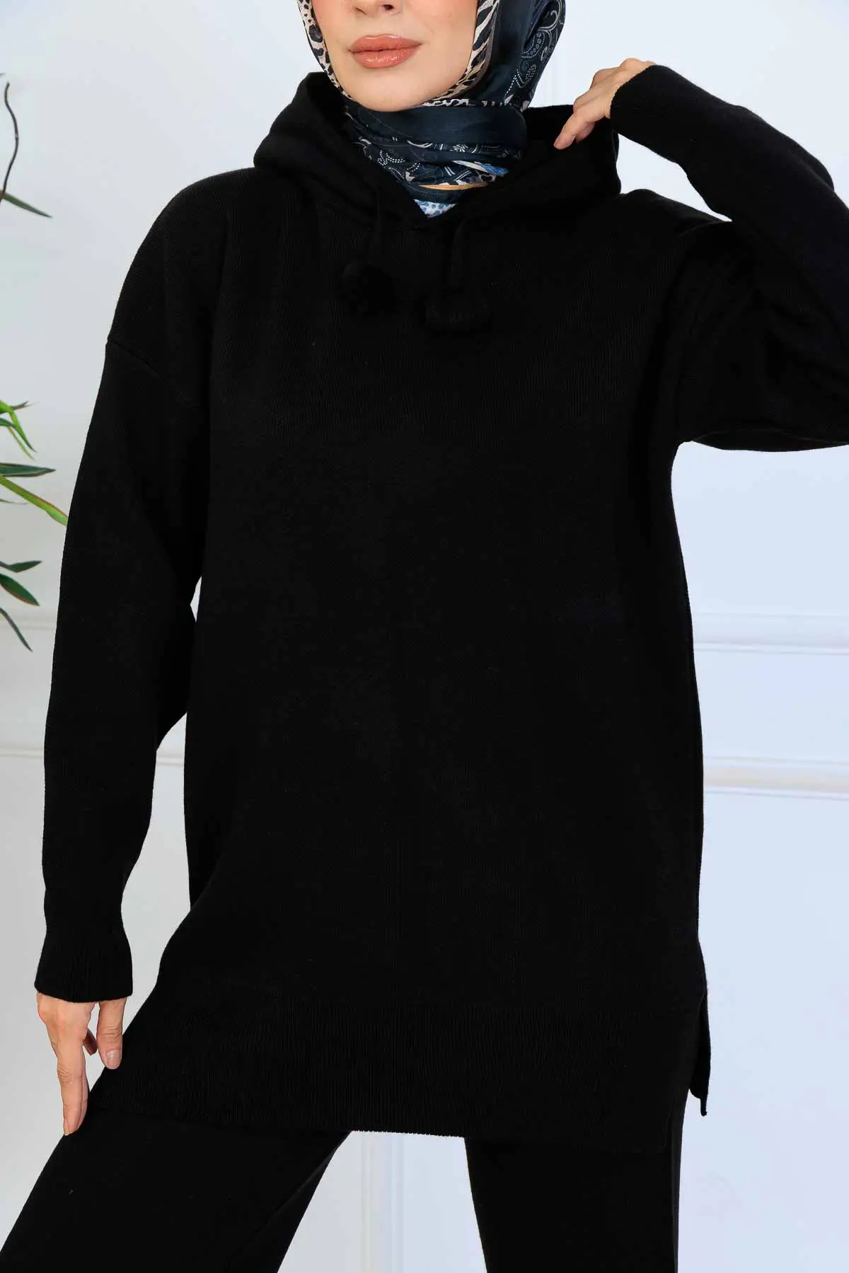 Kapüşonlu Triko Takım-detail