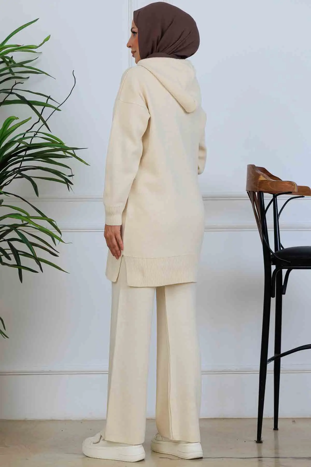 Kapüşonlu Triko Takım-detail