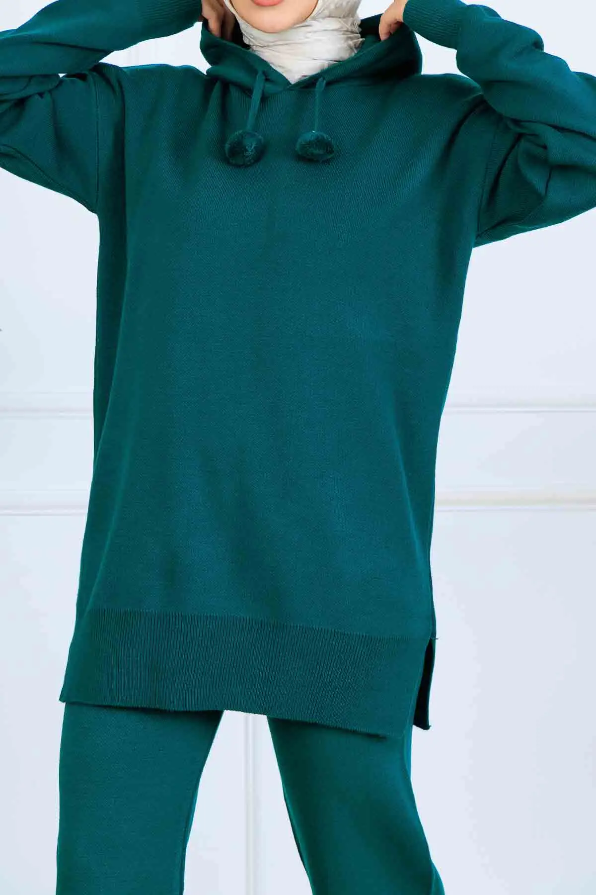 Kapüşonlu Triko Takım-detail