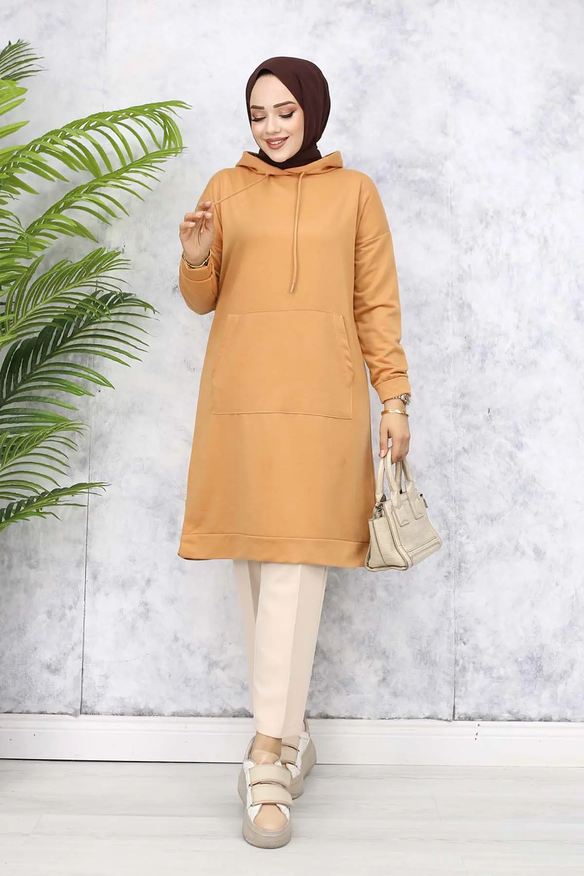 Hooded Long Tunic-detail