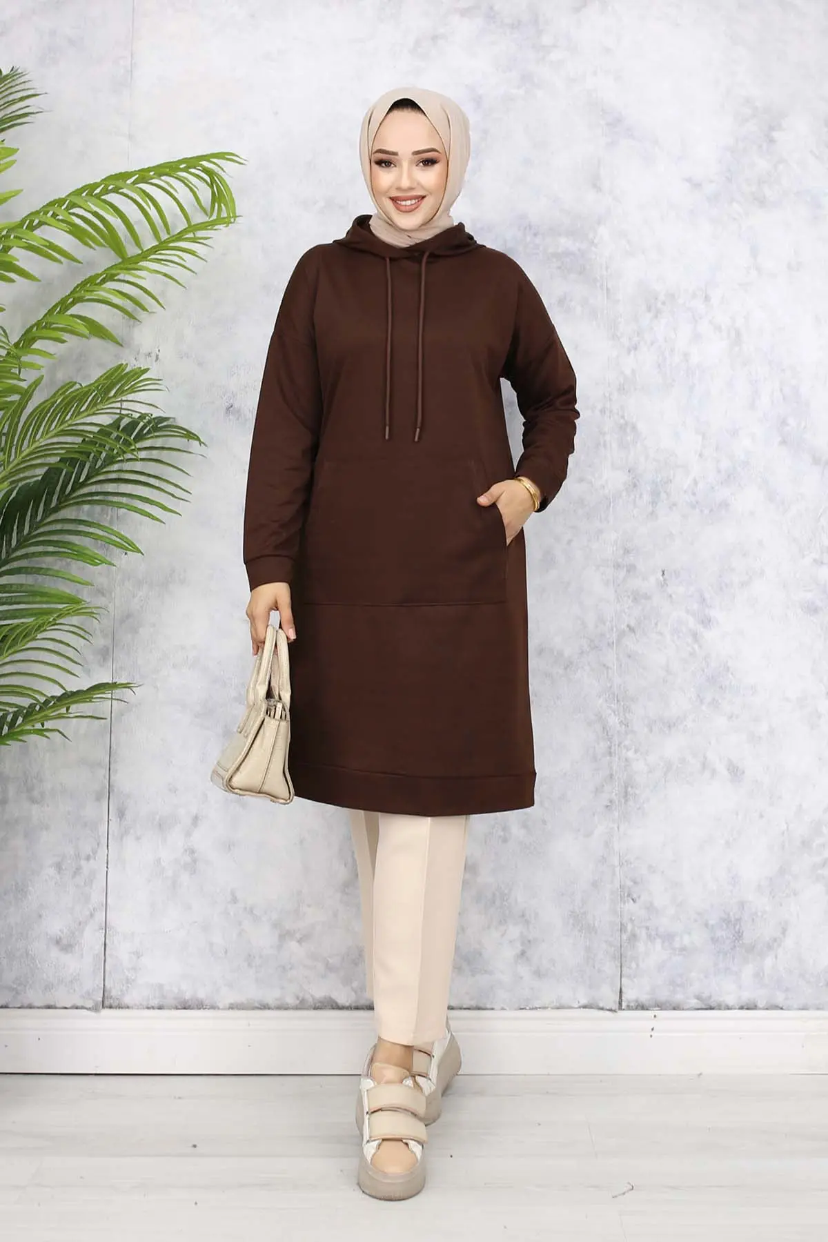 Hooded Long Tunic-detail