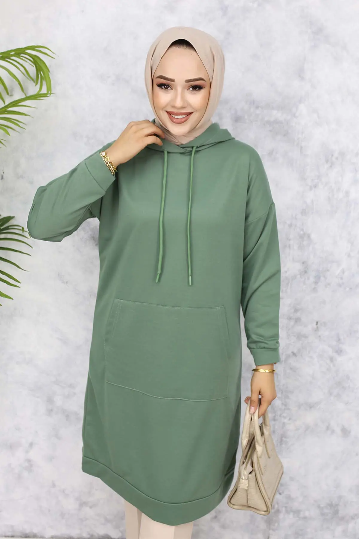 Hooded Long Tunic-detail