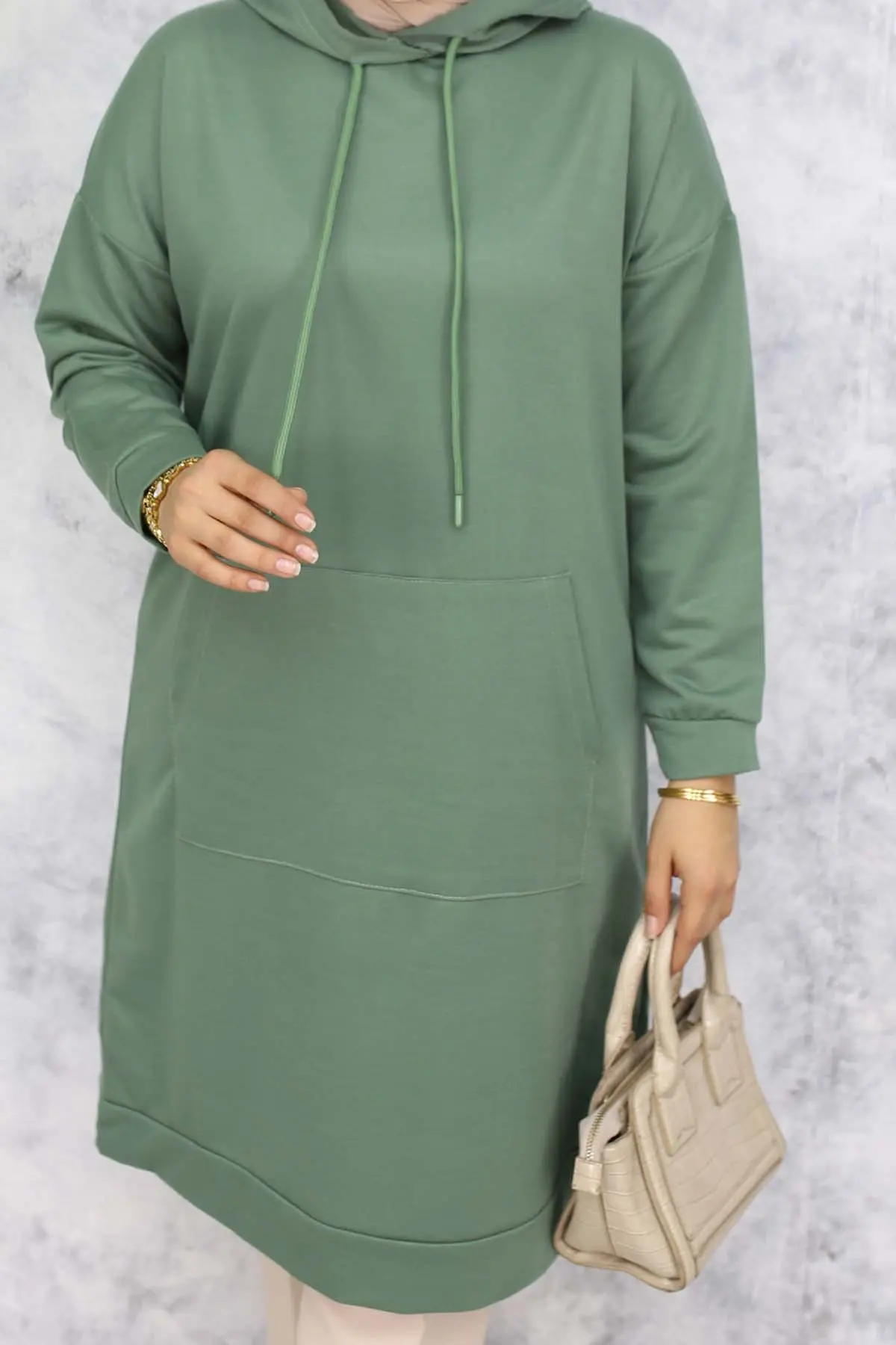 Hooded Long Tunic-detail