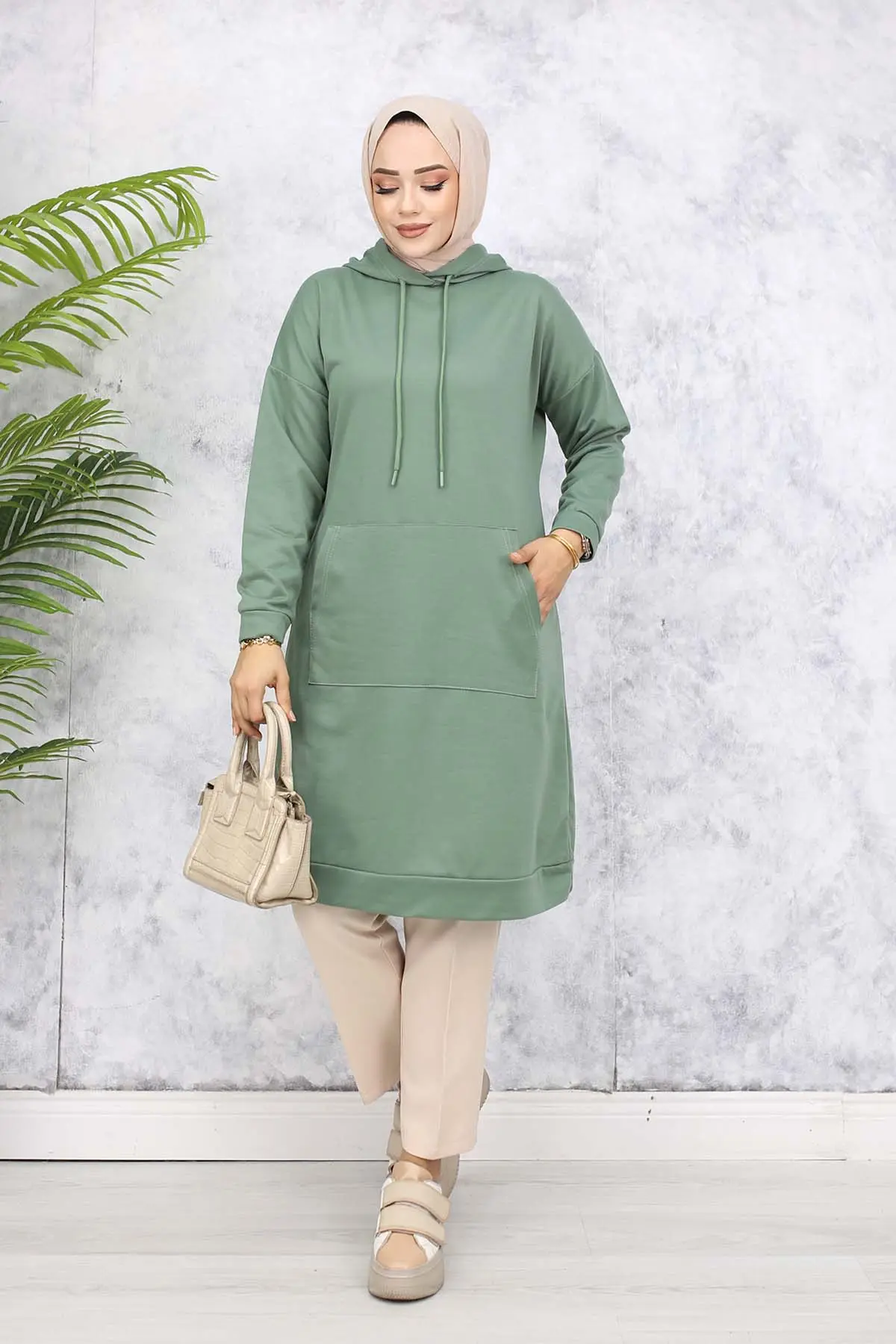 Hooded Long Tunic-detail