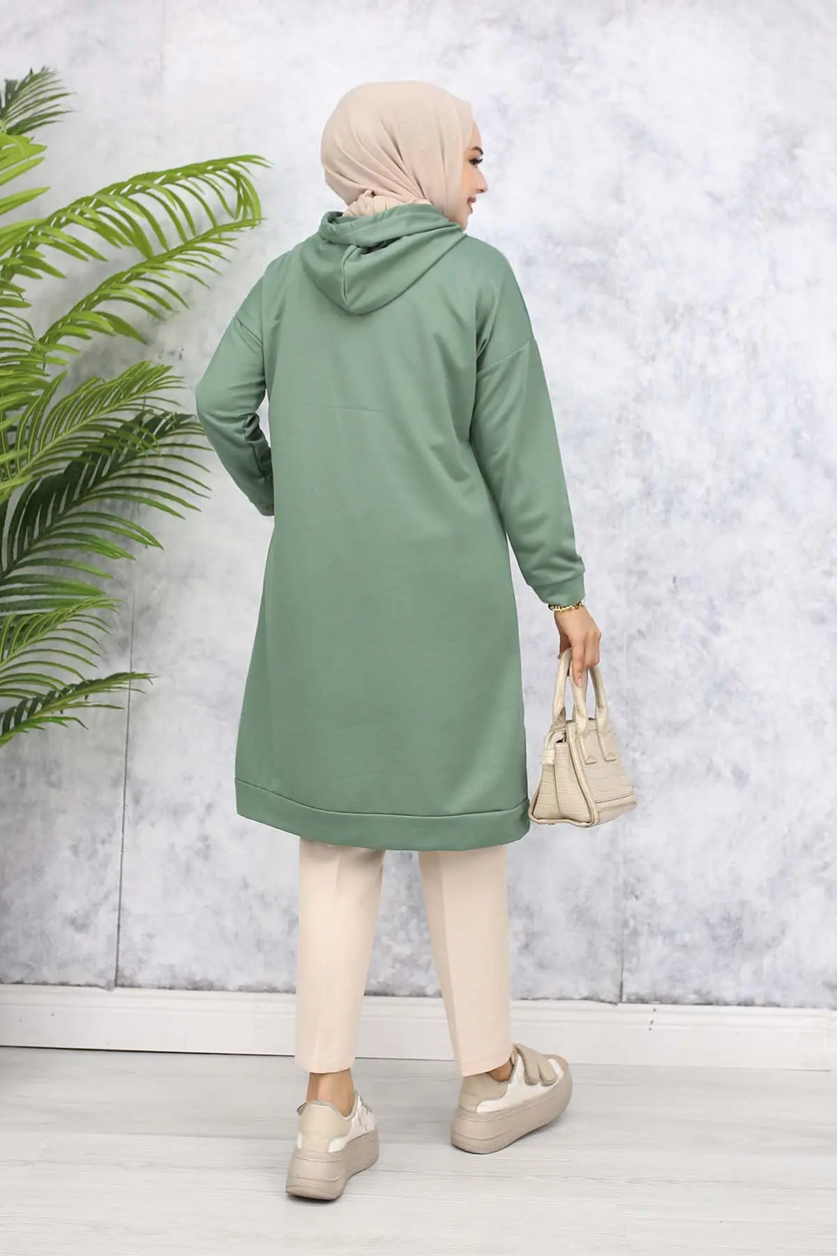 Hooded Long Tunic-detail