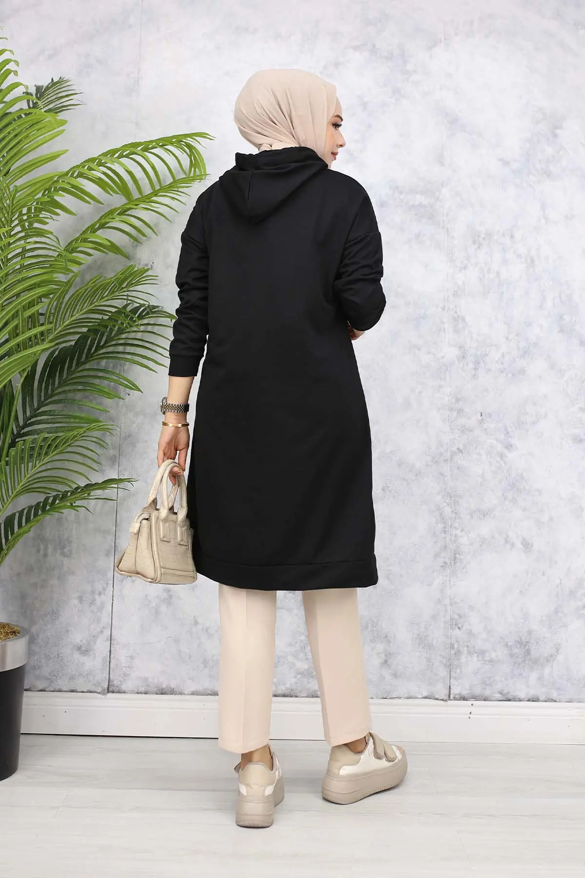 Hooded Long Tunic-detail