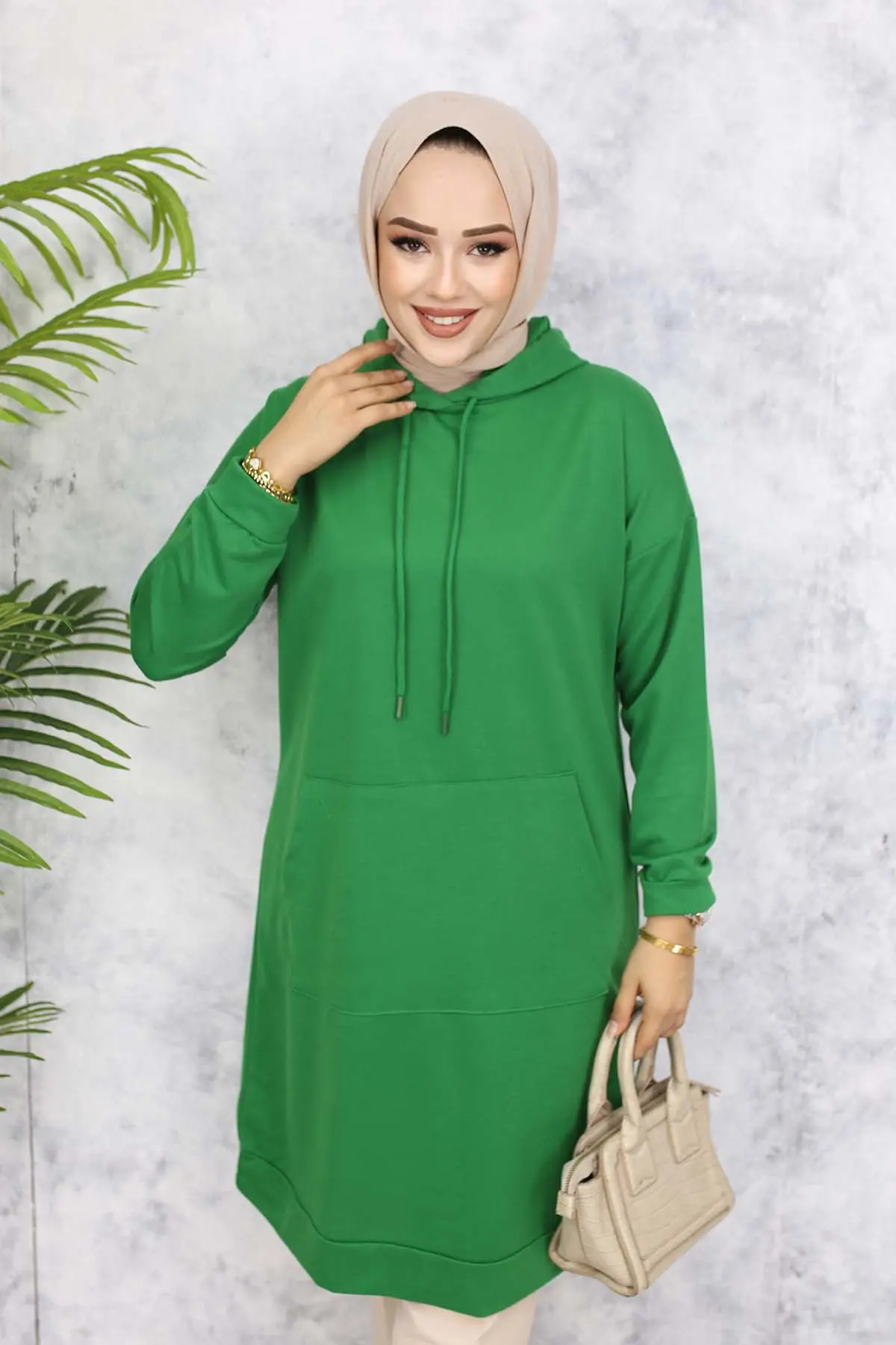 Hooded Long Tunic-detail