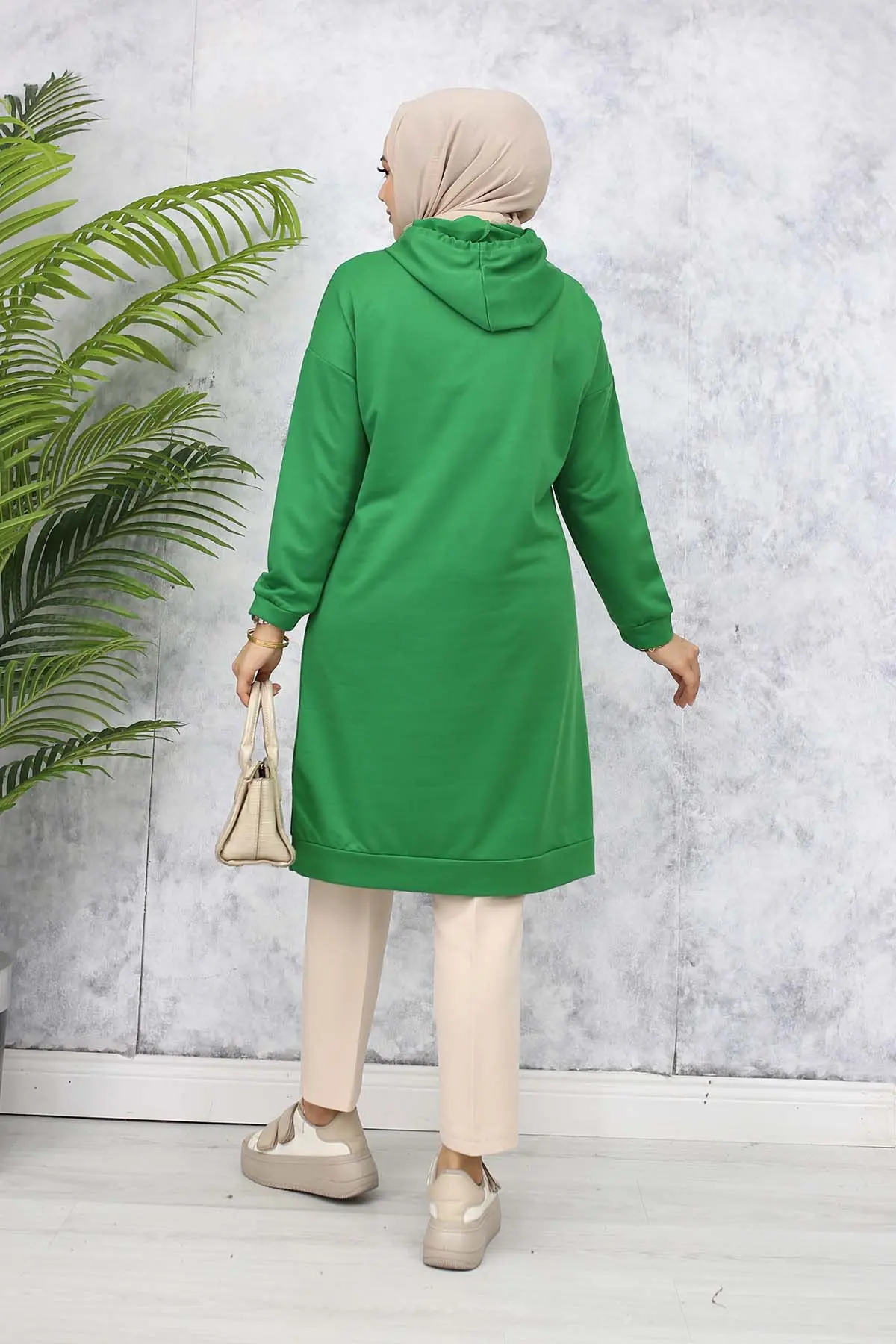 Hooded Long Tunic-detail