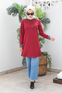 Houndstooth Patterned Hijab Cap