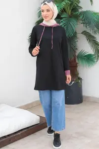 Houndstooth Patterned Hijab Cap